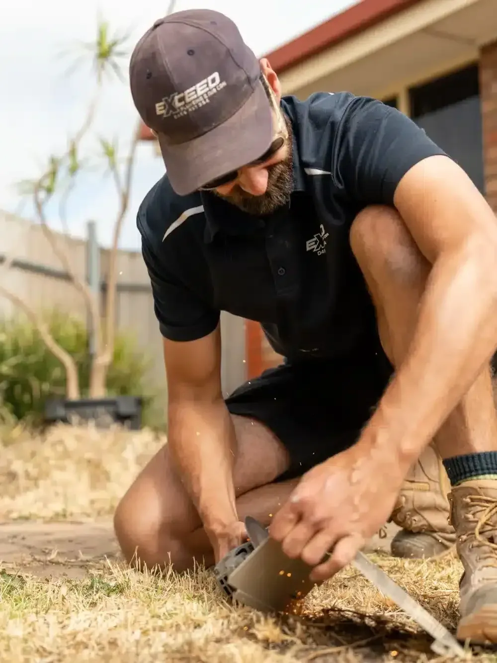 A Modbury plumber at work on a job